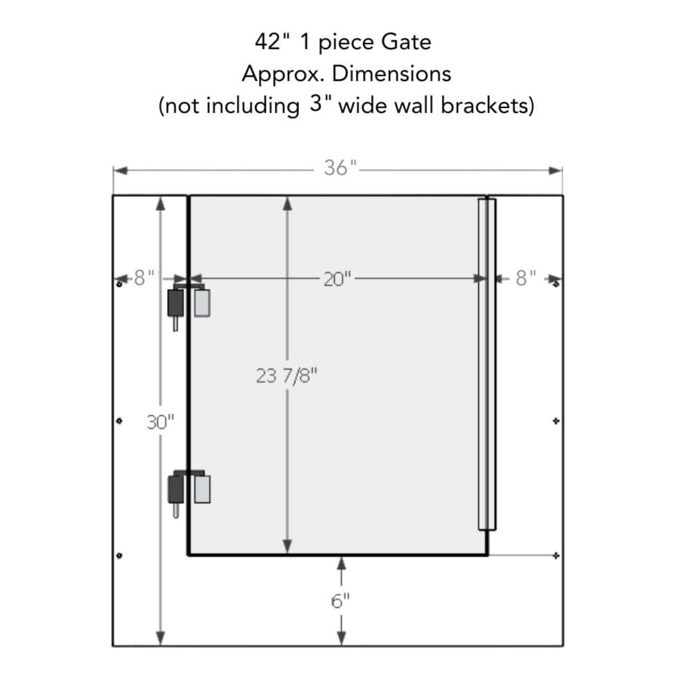 Panel Gate with Door (Wall Attached)