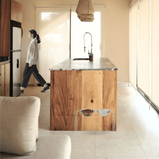 Tall Glass Bowl Feeder