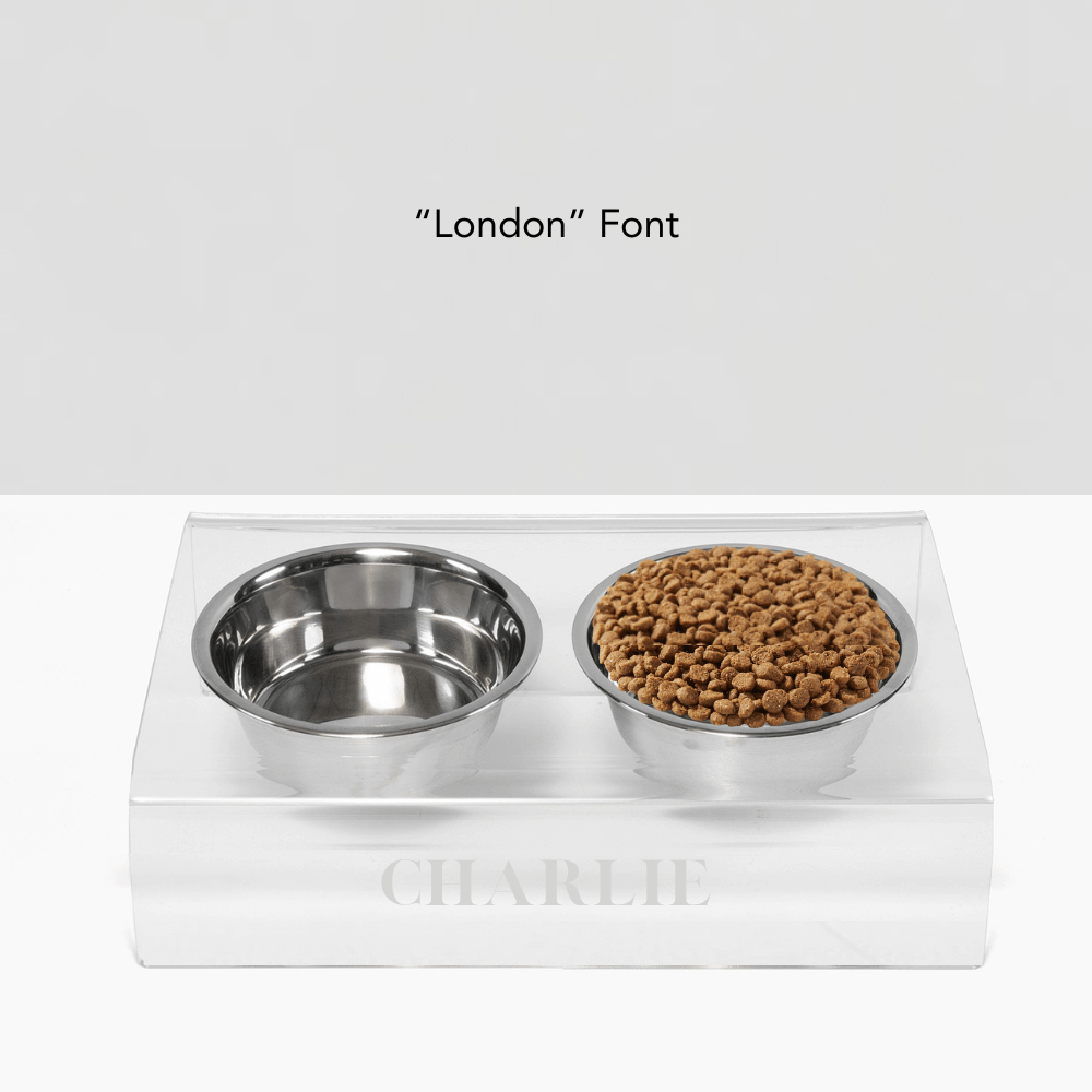 Monogram Slant Silver Feeder