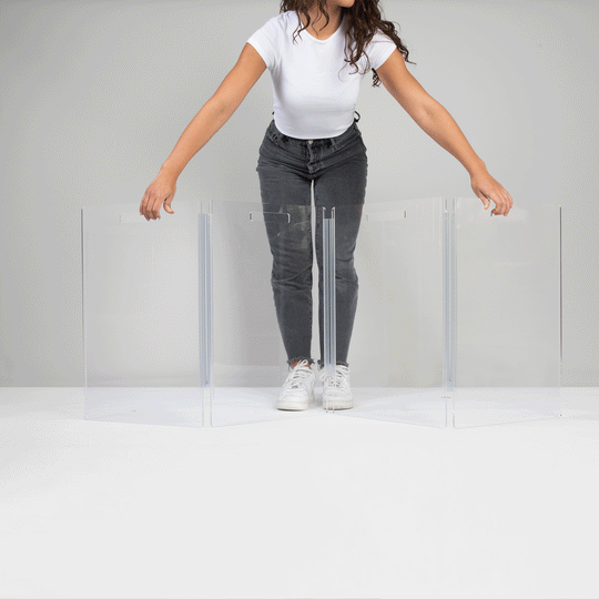 hiddin clear lucite zig zag pet gate