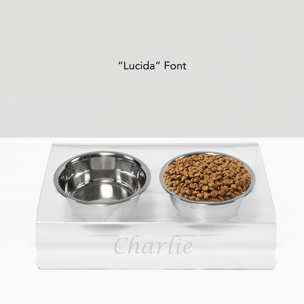 Monogram Slant Silver Feeder