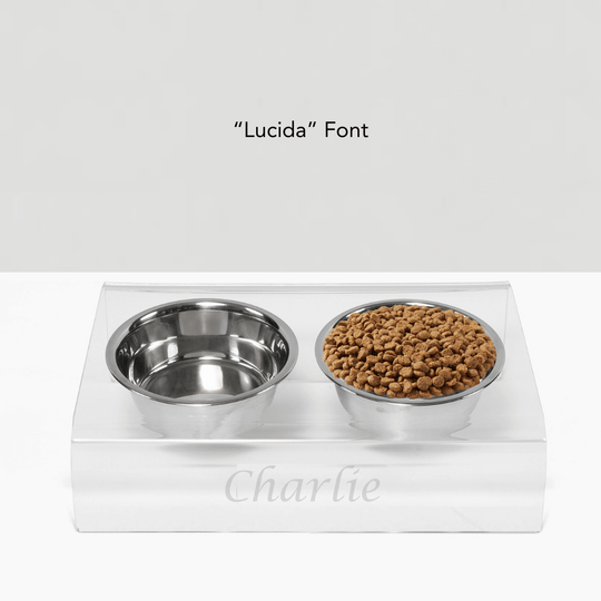 Monogram Slant Silver Feeder