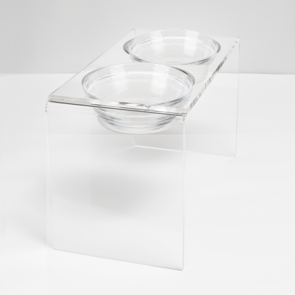 Tall Glass Bowl Feeder