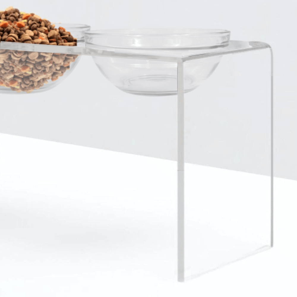 Tall Glass Bowl Feeder