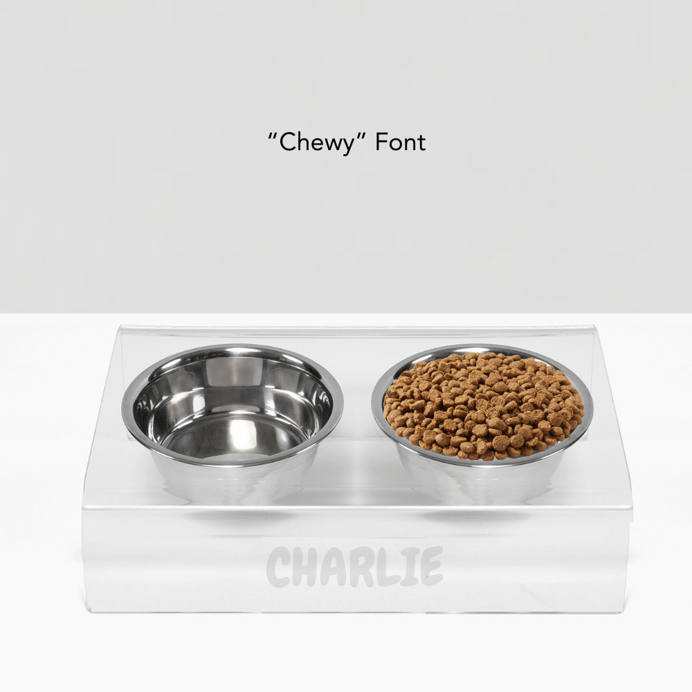 Monogram Slant Silver Feeder