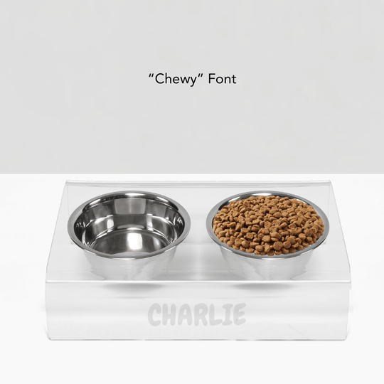 Monogram Slant Silver Feeder