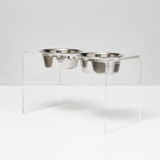 Tall Silver Double Feeder