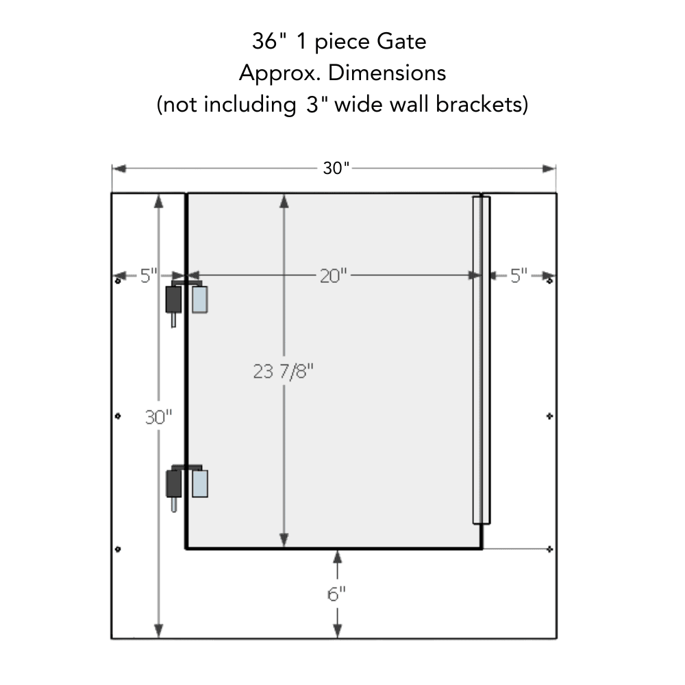 Panel Gate with Door (Wall Attached)