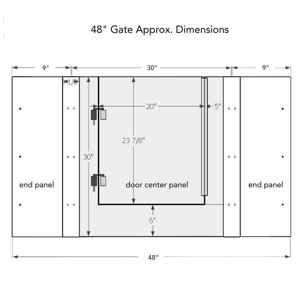 Panel Gate with Door (Wall Attached)