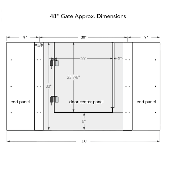 Panel Gate with Door (Wall Attached)