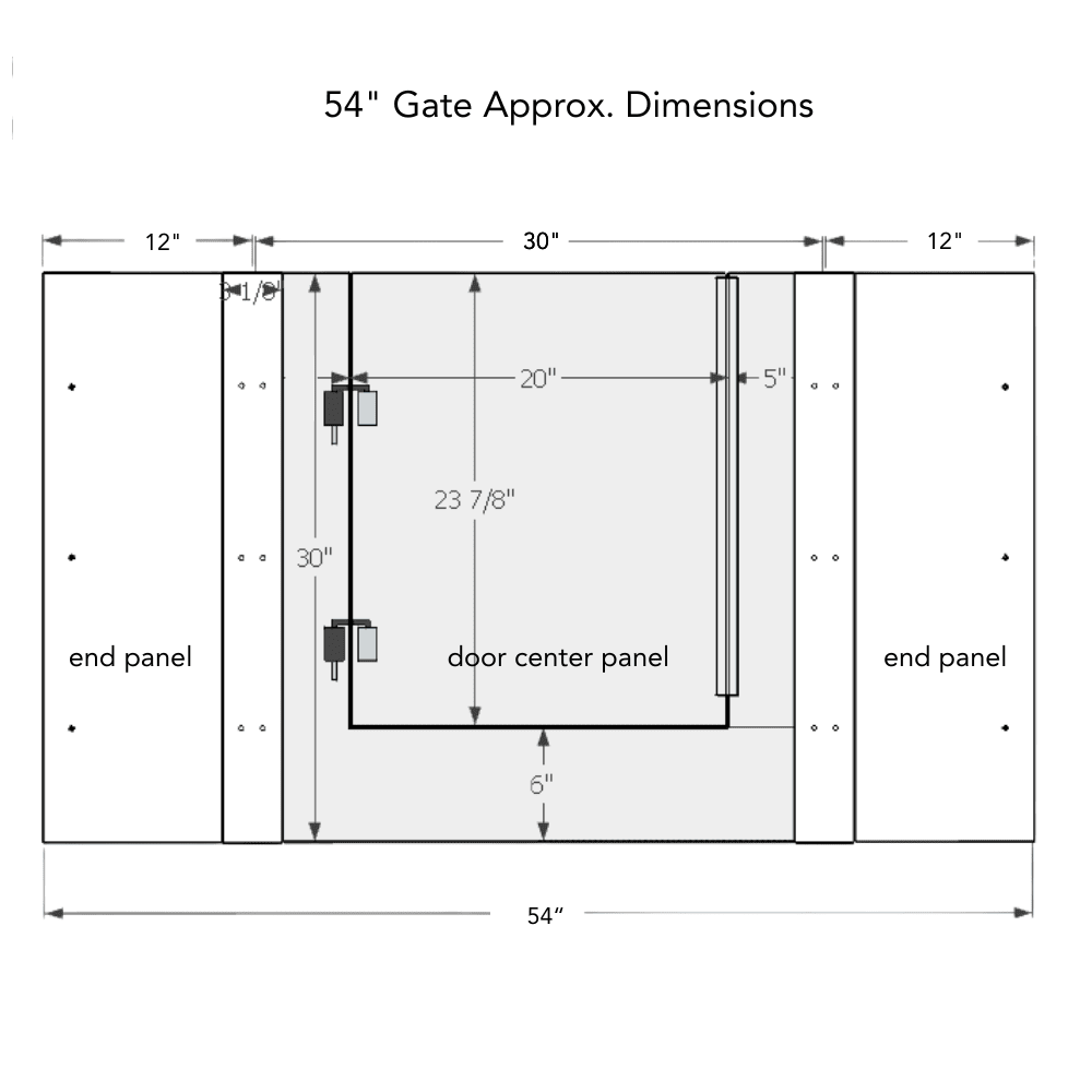 Panel Gate with Door (Wall Attached)