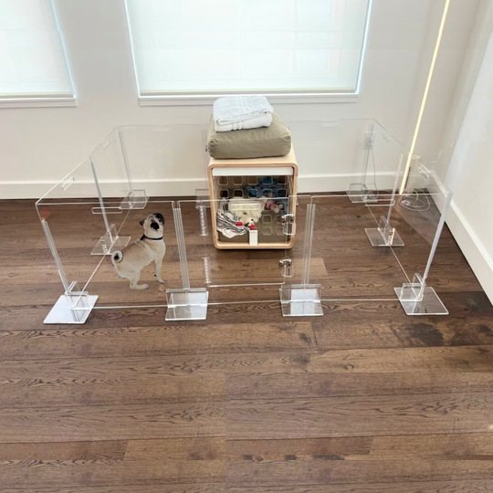 Clear Step-Over Pet Playpen , 24" High