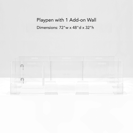 Clear Pet Playpen, 32" High with Door