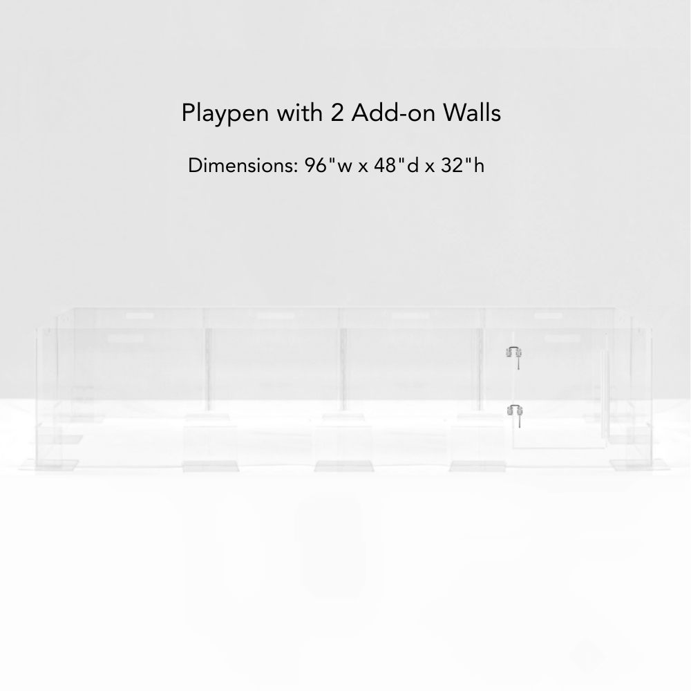 Clear Pet Playpen, 32" High with Door