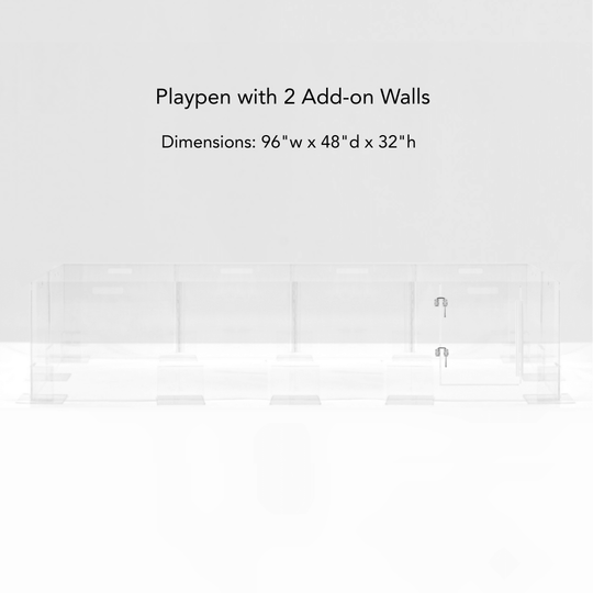 Clear Pet Playpen, 32" High with Door