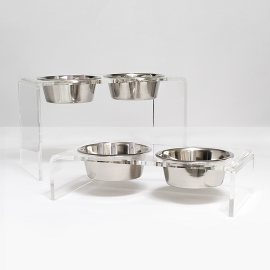 Clear Double Feeder with Slow Feed & Water Bowl | Options