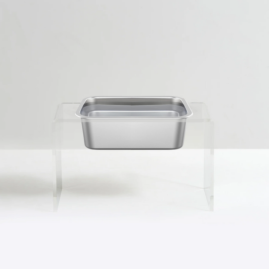 Clear Trough Dog Bowl Feeder | Options