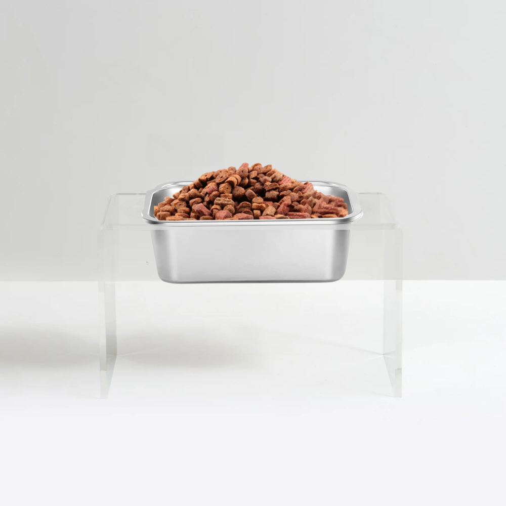 Clear Trough Dog Bowl Feeder | Options