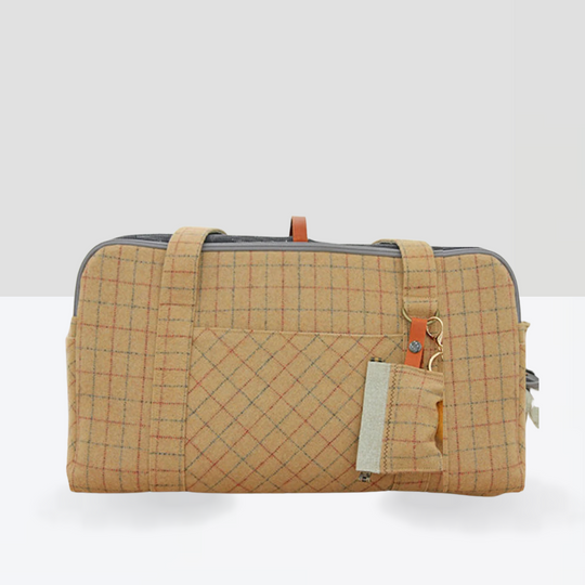 Wool Plaid Travel Pet Carrier