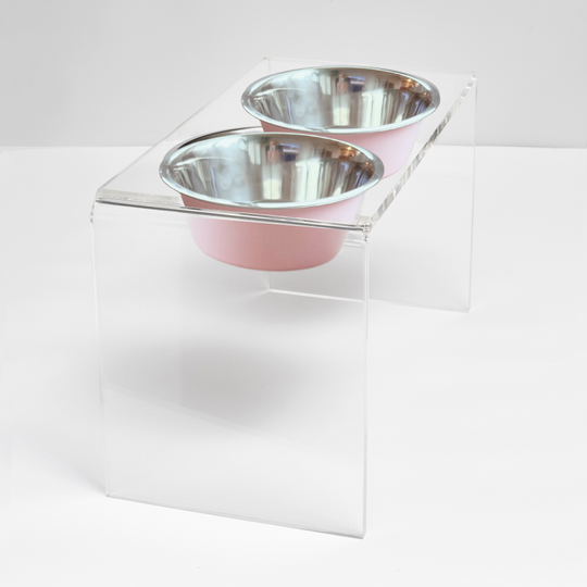 Tall Double Pet Bowl Feeder with 2 Tone Bowls | Options