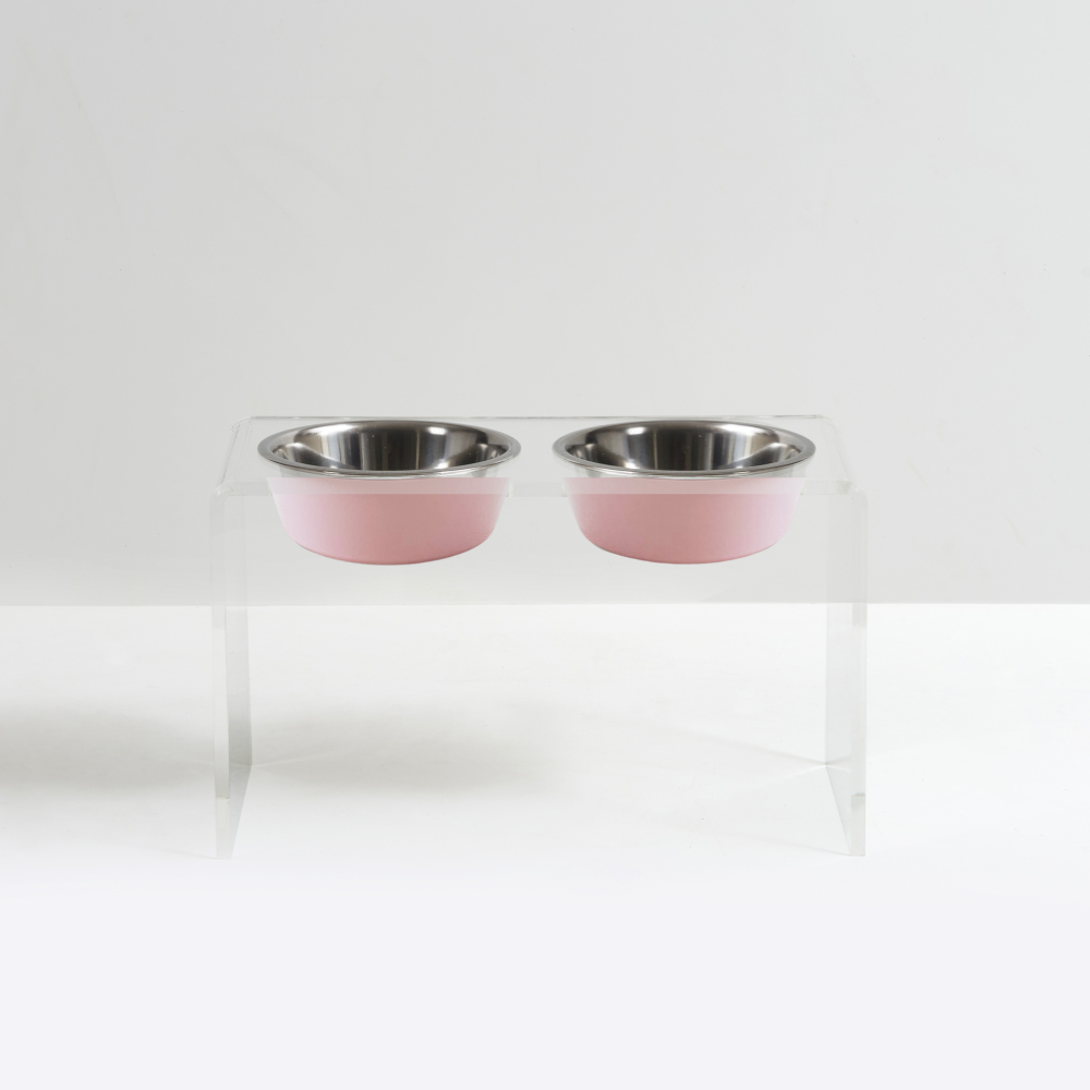 Tall Double Pet Bowl Feeder with 2 Tone Bowls | Options