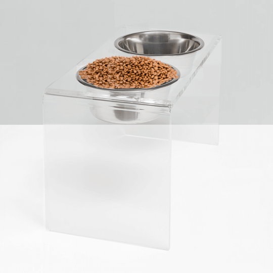 Tall Silver Double Feeder