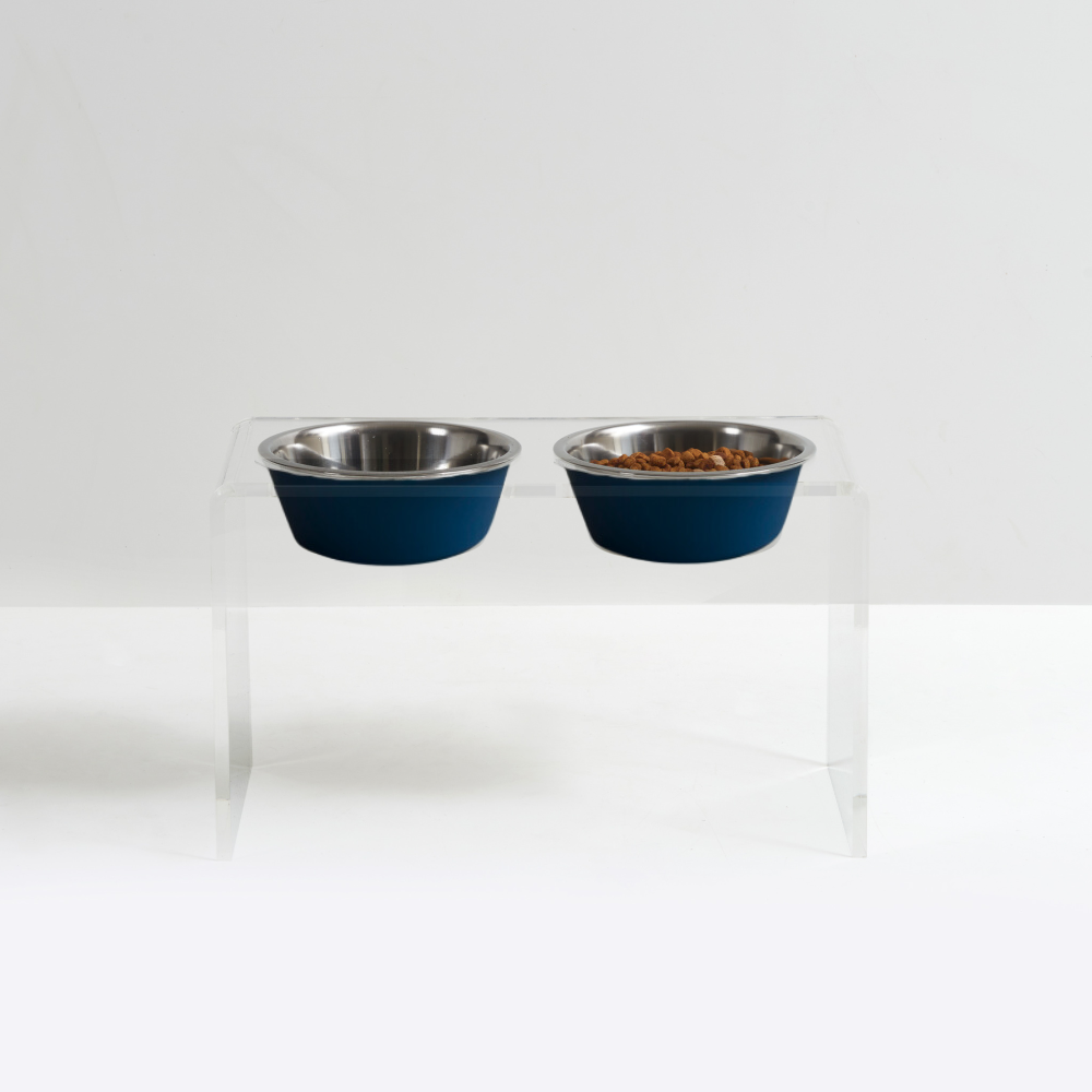 Tall Double Pet Bowl Feeder with 2 Tone Bowls | Options