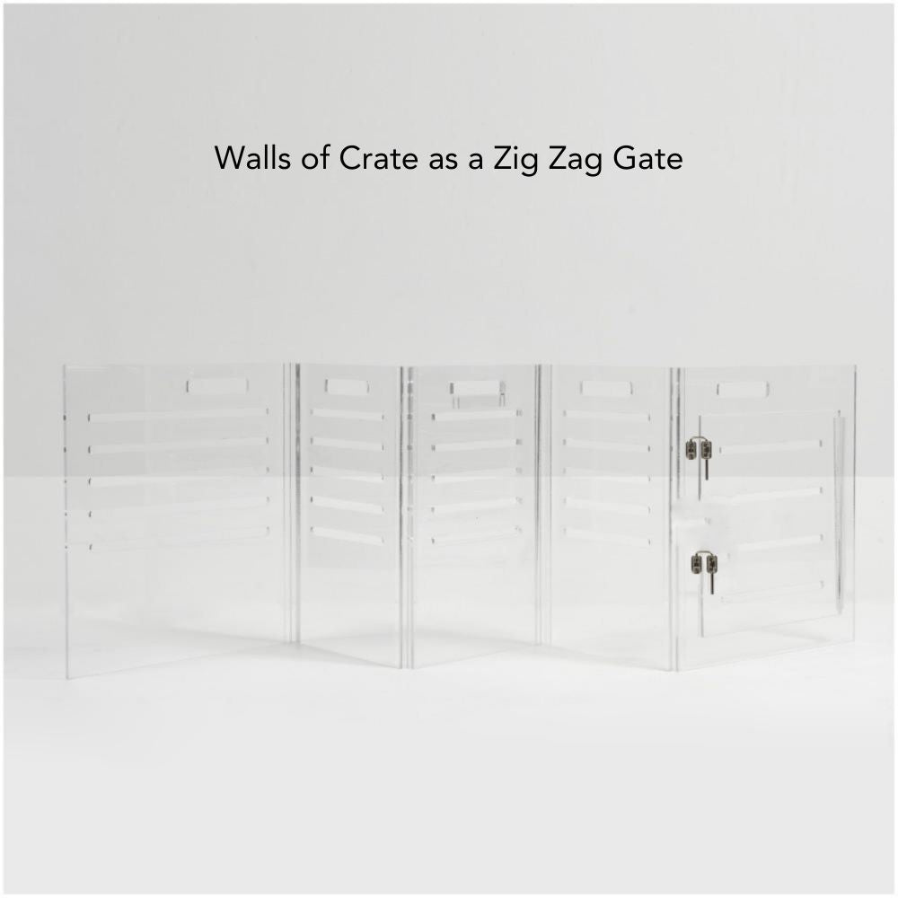 Clear Dog Crate to Gate | Large