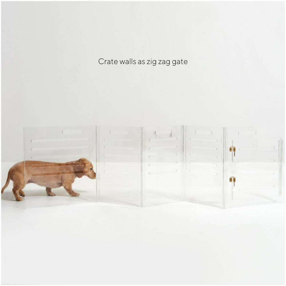 Clear Dog Crate to Gate | Small