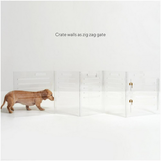 Clear Dog Crate to Gate | Small