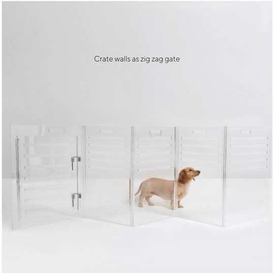 Clear Dog Crate to Gate | Small