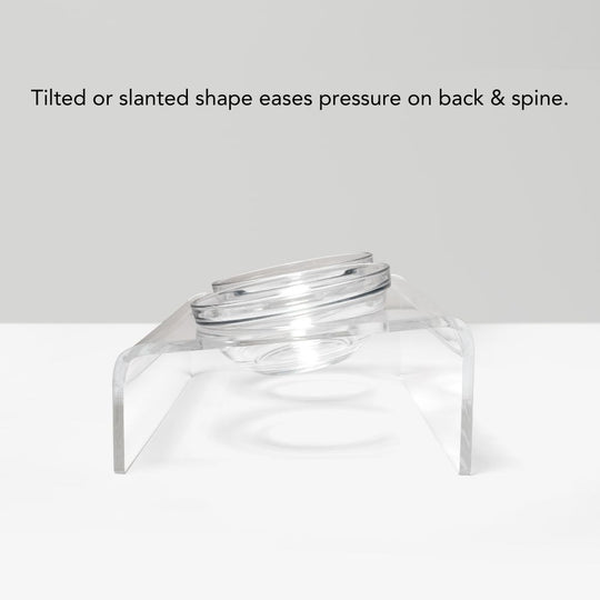 Clear Slanted Glass Bowl Feeder | Options