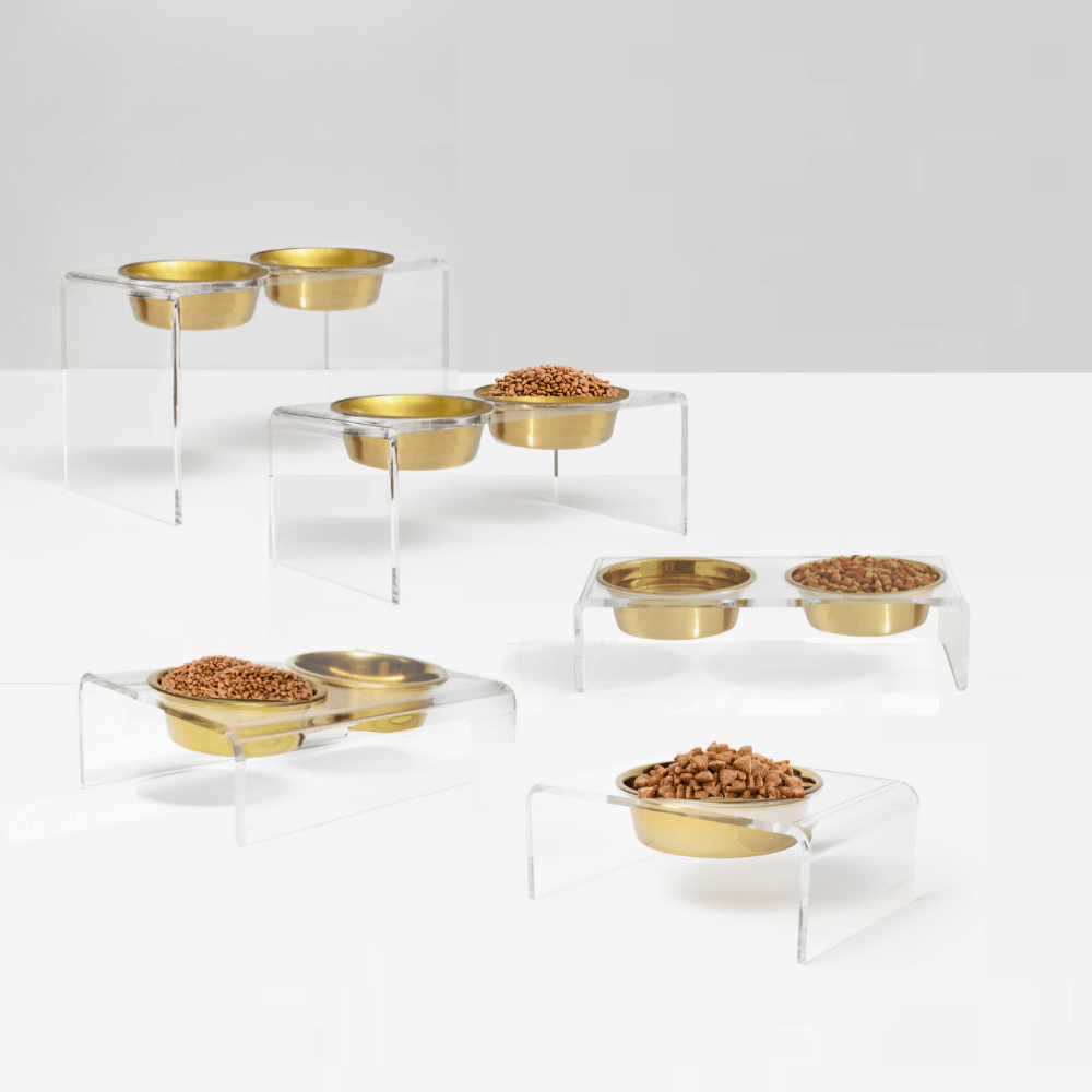 Monogram Slant Gold Feeder
