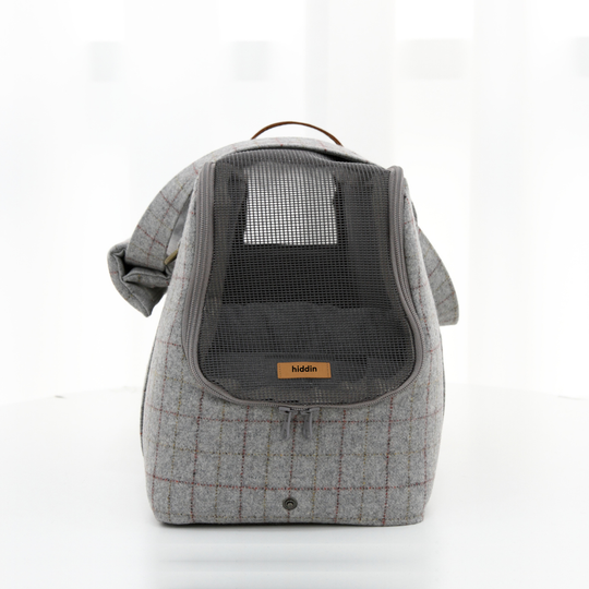 Wool Plaid Travel Pet Carrier