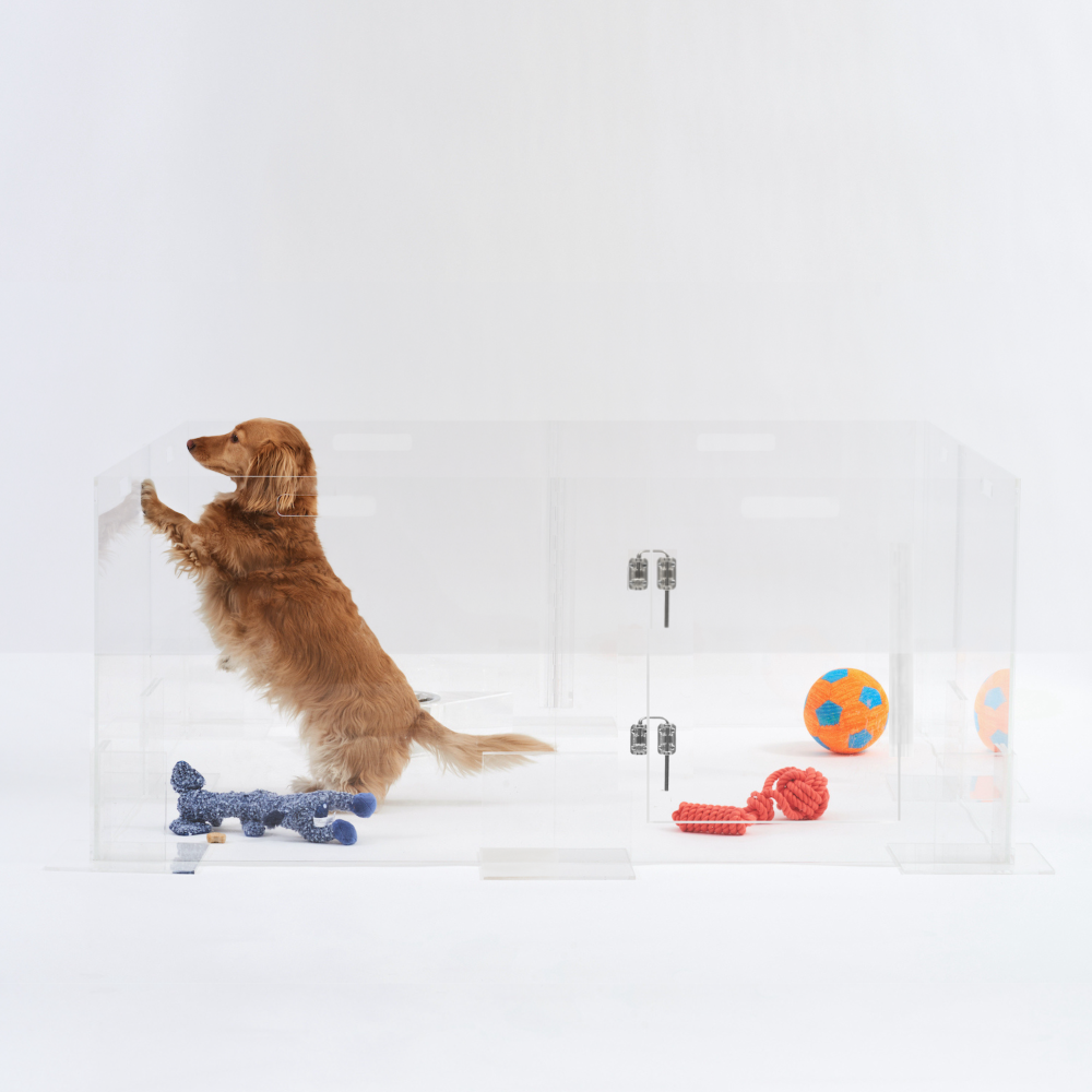 Clear Pet Playpen, 32" High with Door