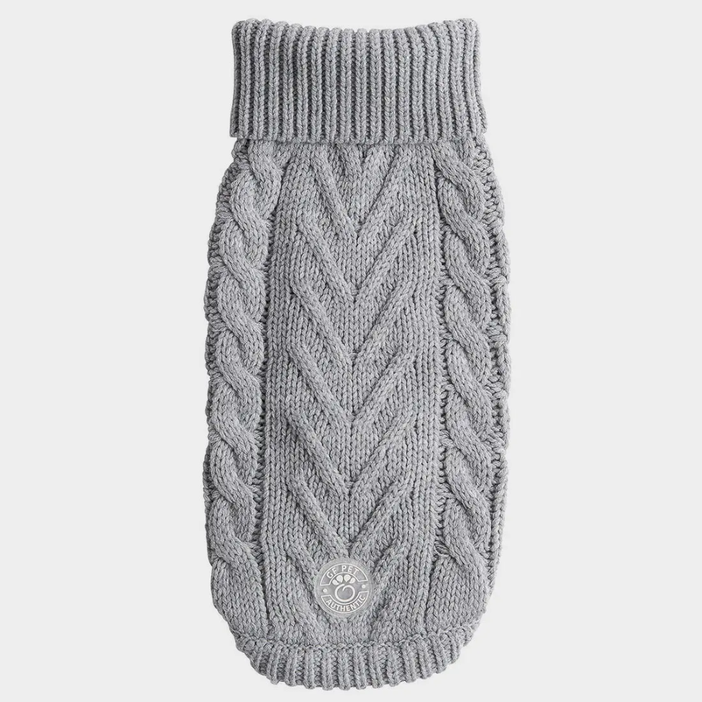 Solid Cable Knit Dog Sweater | Options