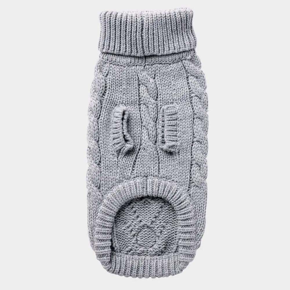 Acrylic Solid Cable Dog Sweater | Options