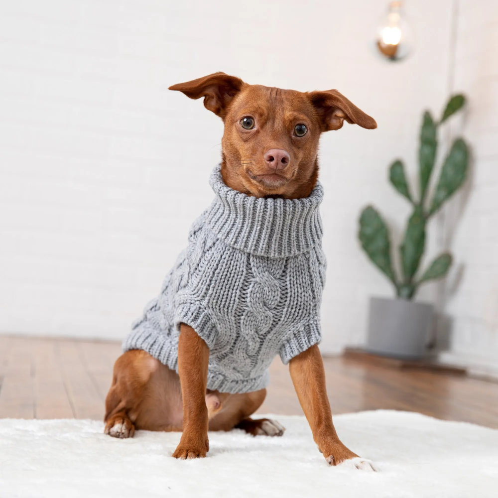 Acrylic Solid Cable Dog Sweater | Options