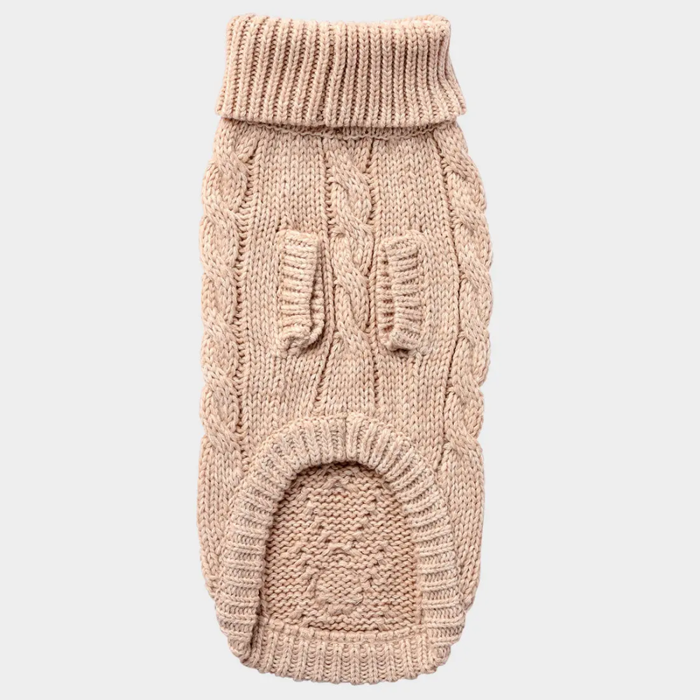 Solid Cable Knit Dog Sweater | Options