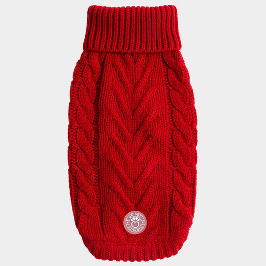 Acrylic Solid Cable Dog Sweater | Options