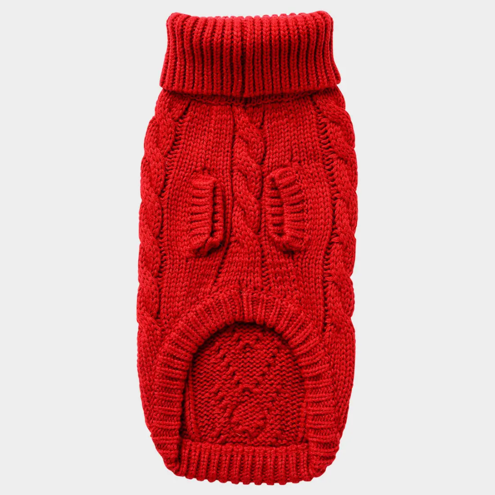 Acrylic Solid Cable Dog Sweater | Options