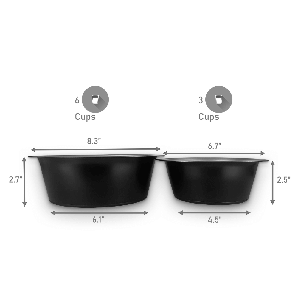 Silver Glam Dog Bowl Set