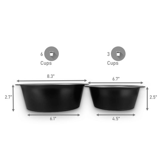 Silver Glam Dog Bowl Set