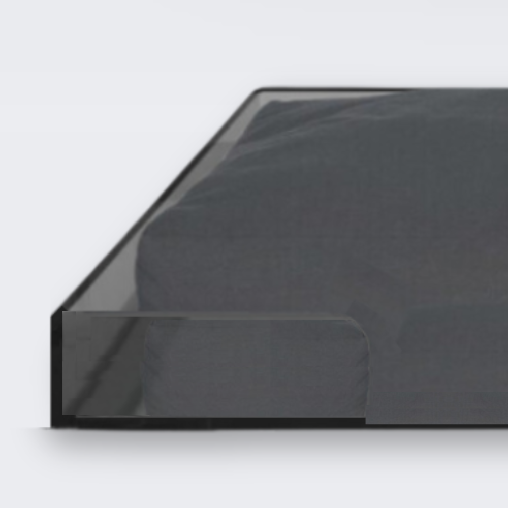 Smoke Grey Lucite Pet Tray Bed | Options