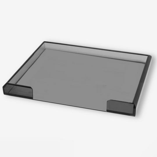 Smoke Grey Lucite Pet Tray Bed | Options