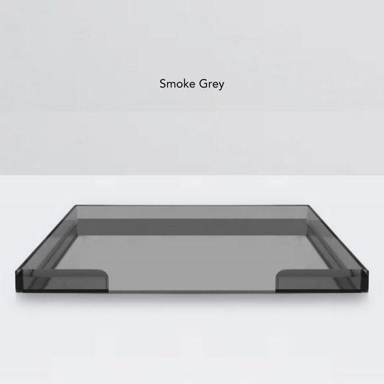 Smoke Grey Lucite Pet Tray Bed | Options