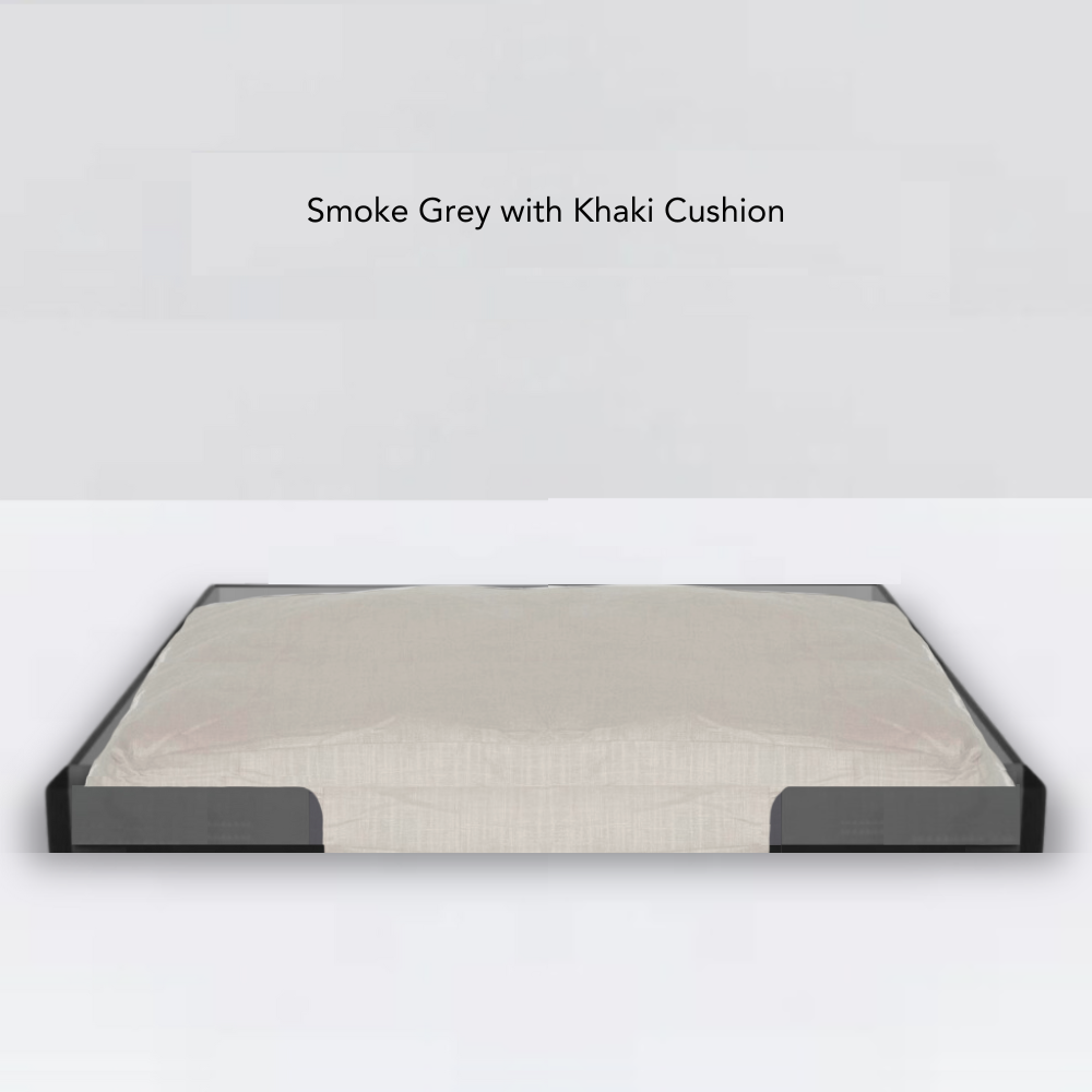 Smoke Grey Lucite Pet Tray Bed | Options