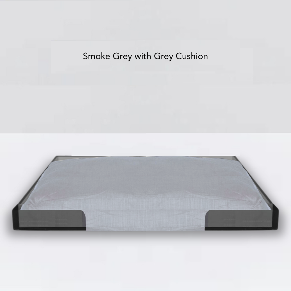 Smoke Grey Lucite Pet Tray Bed | Options