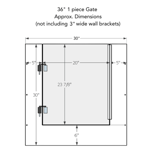 Panel Gate with Door (Wall Attached)