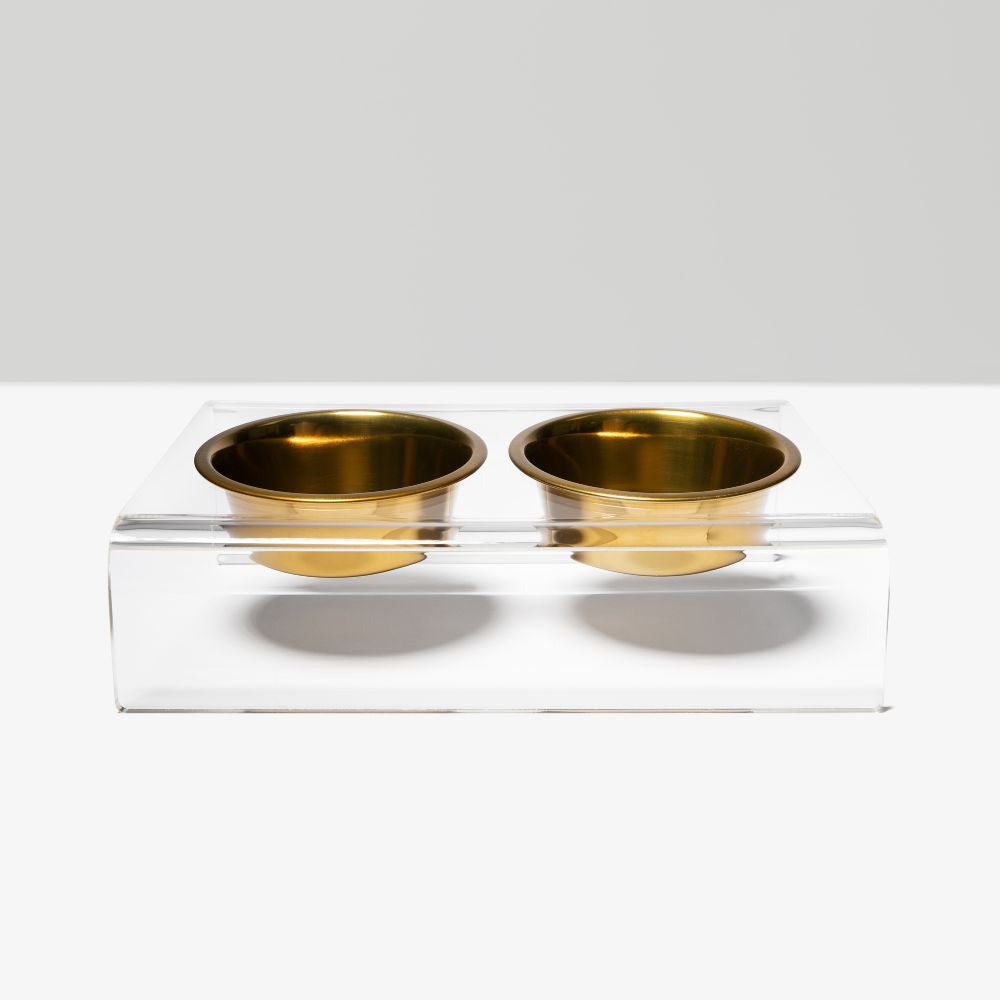 Clear Slanted Gold Bowl Feeder | Options